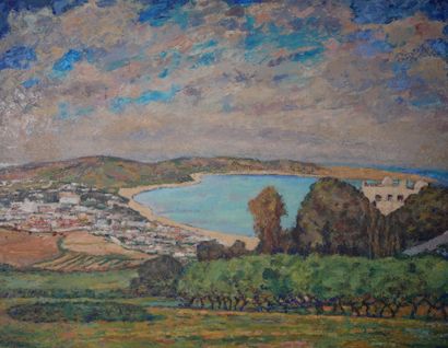 null Modern school
Landscape
Two oils on panel
49 x 64 - 21 x 26,5 cm (A repaint...