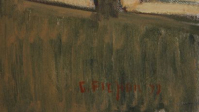 null Guy PICHON (1933-2007)
Le pont
Huile sur toile signée en bas à droite et datée...