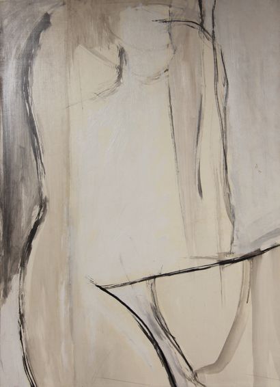 null Jean-Marie DEROCHE (1956-)
Nude
Oil on canvas monogrammed in bottom on the left,...