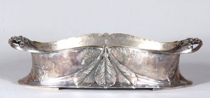 null GALLIA

Jardinière ovale à deux anses en métal argenté, intérieur en tôle, Art...
