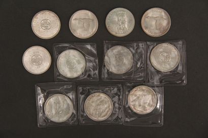 null CANADA
- Trois pièces d'1 dollar en argent commémoratives du centenaire de la...