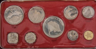 null BAHAMAS - PANAMA
Lot :
- Box of 9 Bahamas coins, vintage 1975.
Commonwealth...