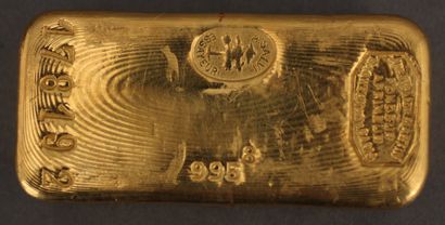 null *Lingot d'or 18k des Anciens Etablissements Léon Martin numéroté 178192, pds...