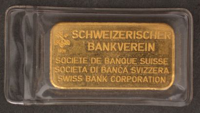 null *Un lingotin Société de Banque Suisse en or 999,9, pds : 100 g.