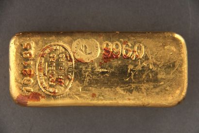 null *Lingot d'or de la Compagnie des Métaux Précieux numéroté702185, pds : 996 ...