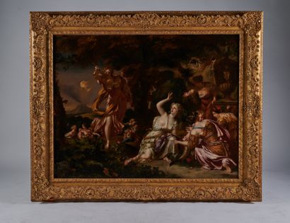 null Daniel II MIJTENS (1644-1688)
Eurydice.
Oil on canvas (framed).
95,5 x 122,5...