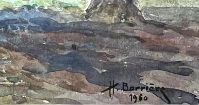 null Henri BARRIERE (XXth c.)
The park
Watercolor signed in lower right dated 1960...