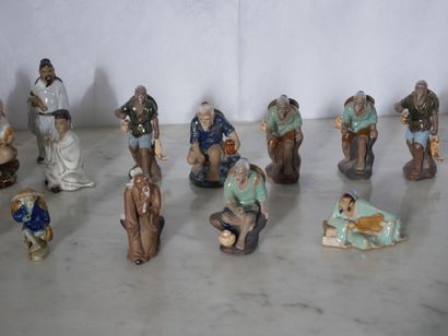 null Lot de statuettes polychromes chinoises (accidents)