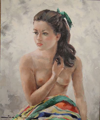 null Joan TRAWINSKI (XX-XXI)
Buste de jeune fille nue
Huile sur toile signée en bas...