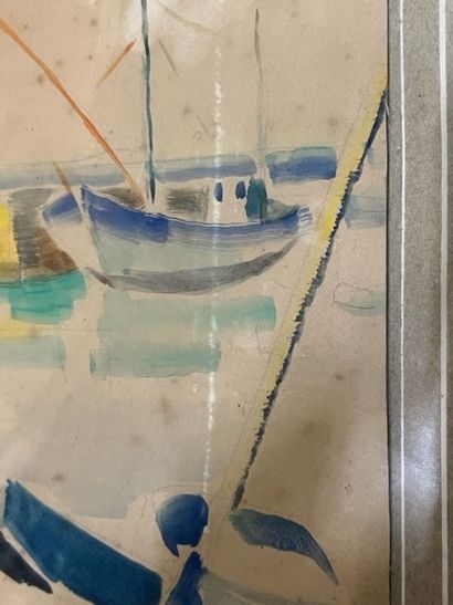 null Reynold ARNOULT (1919-1980)
Les bateaux sur la grêve
Aquarelle signée en bas...