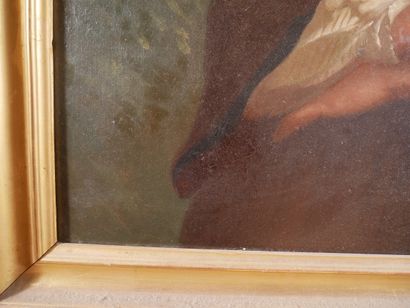 null Ecole de la fin du XIXème s.
Portrait de femme dans un paysage
Huile sur toile...