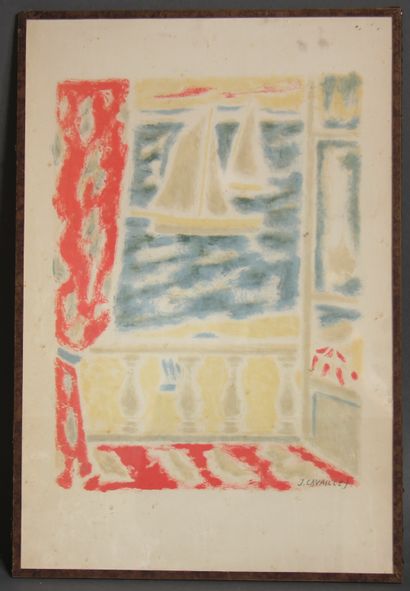 null Jules CAVAILLES (1901-1977)
Window open on the sea
Lithograph
46 x 31 cm. In...