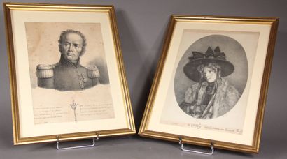 null Deux gravures représentant le Général Foy et son épouse
25 x 18 cm