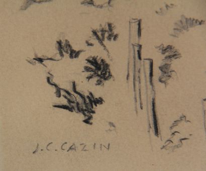 null Jean Charles CAZIN (1841-1901)
Paysage
Mine de plomb et fusain signée en bas...
