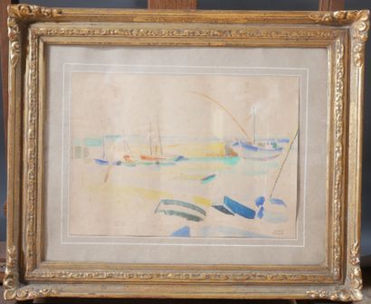 null Reynold ARNOULT (1919-1980)
Les bateaux sur la grêve
Aquarelle signée en bas...