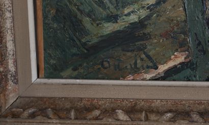 null Anders OSTERLIN (1887-1960)
Paysage de tempête
Huile sur toile signée en bas...