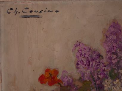 null Charles COUSIN (1904-1972)
Bouquet de fleurs
Huile sur panneau signée en haut...