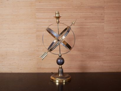 null Pied de lampe astrolabe en métal
H : 50 cm.