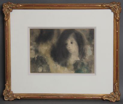 null Leonor FINI (1907-1996)
Face of a woman
Polychrome print
19 x 28 cm. On vie...