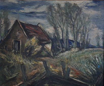 null Anders OSTERLIN (1887-1960)
Paysage de tempête
Huile sur toile signée en bas...