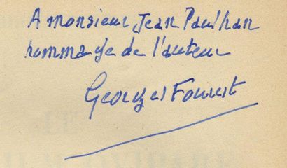 GEORGES FOUREST Le Géranium ovipare. José Corti, 1935. In-12 br. É. O. SP. Envoi...