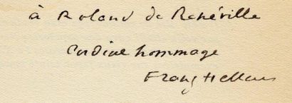 FRANZ HELLENS Poésie de la veille et du lendemain. Portrait de l'auteur par Modigliani....