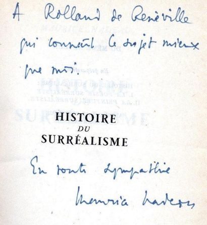 MAURICE NADEAU Histoire du sur réalisme. Documents sur réalistes. Aux éditions du...