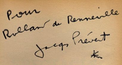 JACQUES PREVERT Spectacle. Le Point du Jour/NRF, 1951. In-12 br. Édition originale....