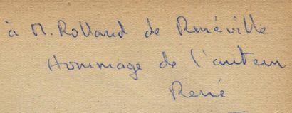 RENÉ Le Testament de la fille morte. Gallimard, 1954. In-12 br. Édition originale....