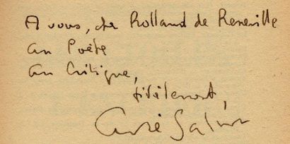ANDRÉ SALMON Les Étoiles dans l'encrier. Gallimard, 1952. In-12 br. Édition originale....