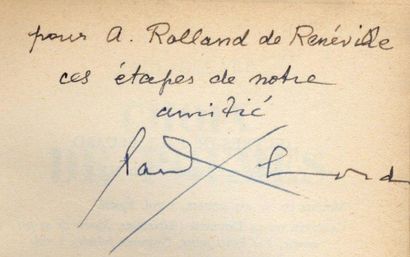 PAUL ELUARD Choix de Poèmes. Gallimard, 1941. In-12 br. Édition originale SP. Envoi....