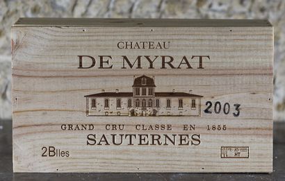 2 bouteilles CH. DE MYRAT, 2° cru Sauternes...