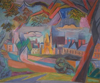 (CR) André LHOTE (1885-1962)
Village de Thouars,...