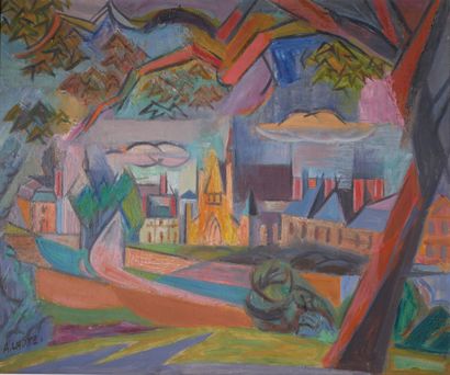 null (CR) André LHOTE (1885-1962)
Village of Thouars, 1943
Oil on canvas signed lower...