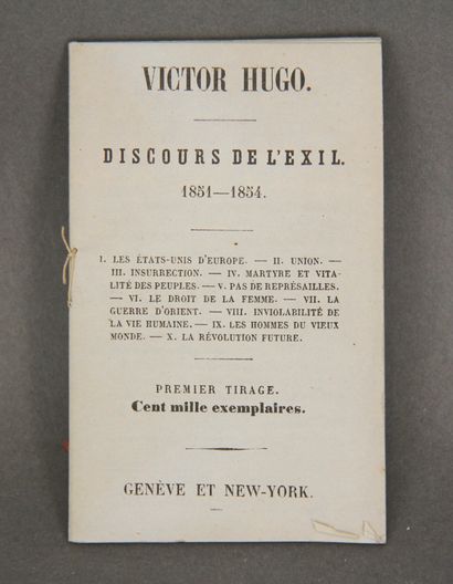 (LW) Victor HUGO (1802-1885)
Discours de...
