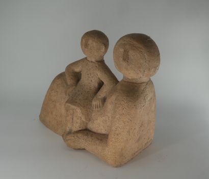 null Olivier PETTIT (1918-1979)
Reclining mother and child
Terracotta sculpture,...