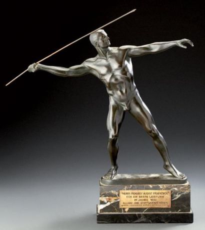 Karl MÖBIUS (1876-1953), école allemande Lanceur de Javelot, 1932 Sculpture en bronze...