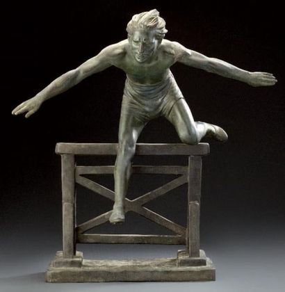 DEMETRE CHIPARUS (1886-1947) Sculpteur roumain Sauteur de haies (Géo ANDRÉ?) Sculpture...