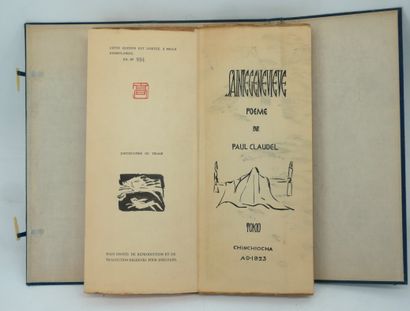 null PAUL CLAUDEL
- Sainte Geneviève.
Chinchiocha, Tokyo, sd. [1923]. Illustrations...