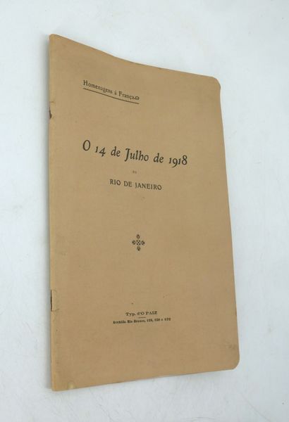 null PAUL CLAUDEL
O 14 de Julho de 1918 no Rio de Janeiro.
Typographie D’O Paiz,...