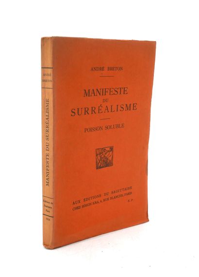 null ANDRE BRETON. 
- Manifeste du surréalisme. Poisson soluble.
Éditions du Sagittaire,...