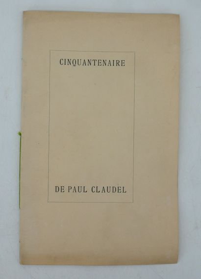 null [HENRI HOPPENOT]. CINQUANTENAIRE DE PAUL CLAUDEL. 
Rio Janeiro à l’imprimerie...