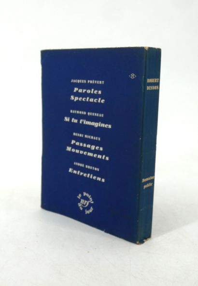 null ROBERT DESNOS.		
- Deuil pour Deuil.
Éditions du Sagittaire, Simon Kra, 1924.
Fac-similé...