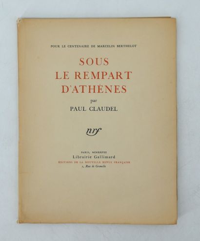 null PAUL CLAUDEL. 
- Protée.
Illustré de 28 bois de Daragnès.
Éditions de la NRF,...