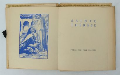 null PAUL CLAUDEL. 
Sainte Thérèse.
Librairie de l’Art catholique, 1916.
Frontispice,...