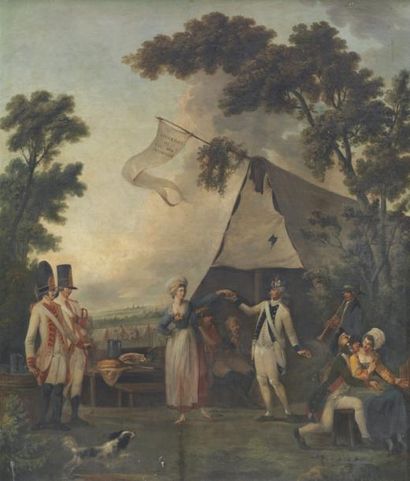 WATTEAU (Louis-Joseph du Watteau de Lille) Valenciennes 1731 - Lille 1795 Le dragon...
