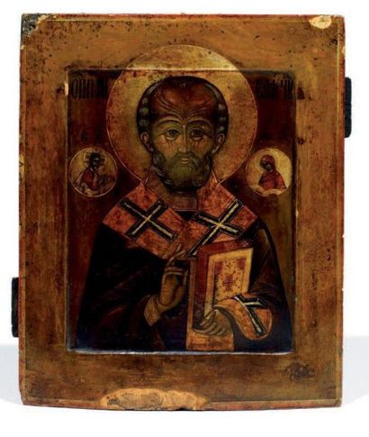 null Icône russe, d'époque du XVIIIème s., représentant Saint Nicolas le Thaumaturge...