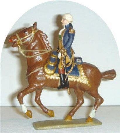 null XVIIIème siècle : Général Lafayette à Cheval - Brigade U.S.