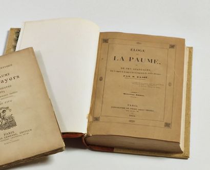 null "Eloge de la Paume et de ses avantages" de M. Bajot 4ème édition 1854 typo F.Didot...