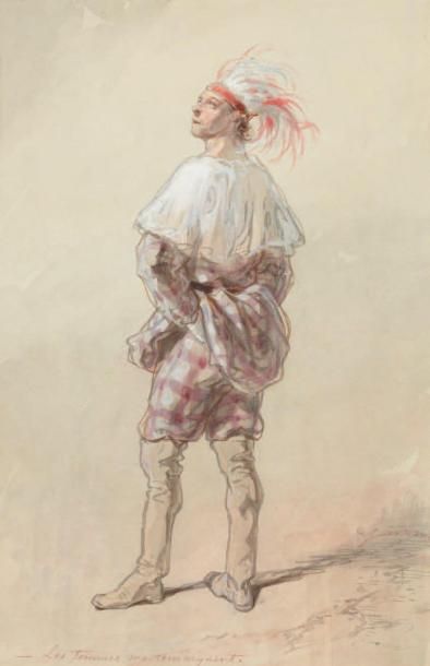 GAVARNI, Sulpice Chevalier dit (1804 - 1866) "Les Femmes me remarquent " Plume, encre...